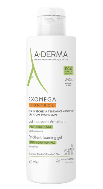 Aderma Exomega Control Gel Moussant Emollient 500ml